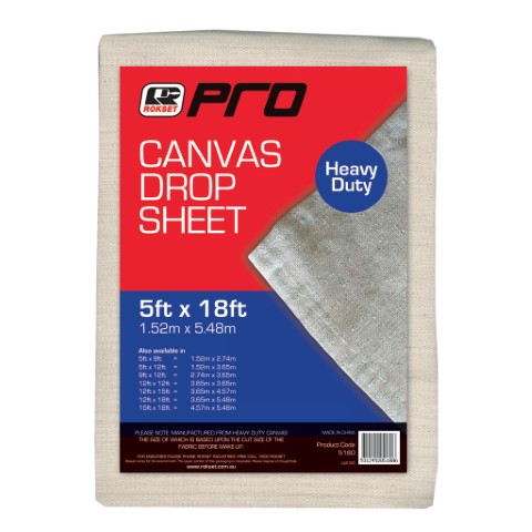 ROKSET CLOTH DROP SHEET 5 X 18